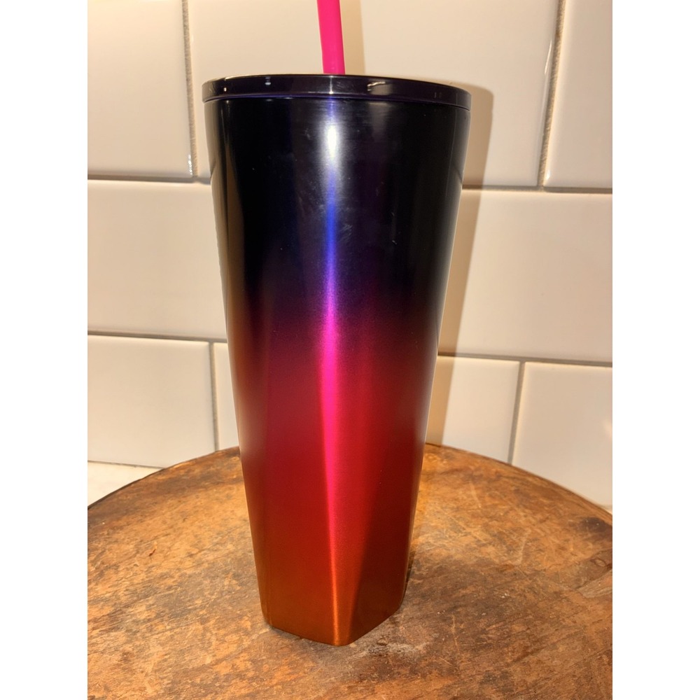Starbucks 2022 Ombre Pink Orange Stainless‎ Steel Venti Tumbler 24oz - Picture 4 of 8